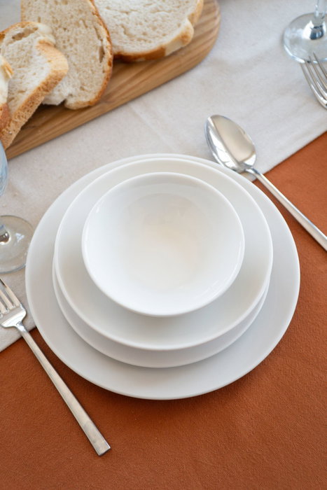 Hermia Hayal 24 Juego de Cena de Porcelana de 24 Piezas Blanco Hermia Hayal 24 Juego de Cena de Porcelana de 24 Piezas Blanco